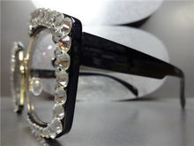 Handmade Crystal Embellished Clear Lens Glasses