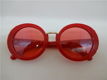 Classy Elegant Round Vintage Style Sunglasses-Red Frame