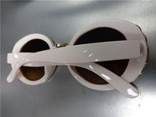 Classy Elegant Round Vintage Style Sunglasses-Nude Tone Frame