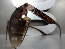 Zig Zag Design Cat Eye Sunglasses- Tortoise & Gold
