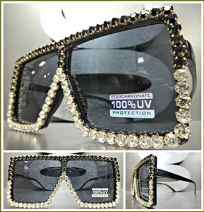 Handmade Oversized Bling Retro Style Sunglasses