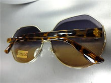 Oversized Funky Retro Style Sunglasses- Tortoise Frame Ombre Lens