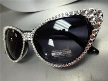 Handmade Classy Elegant Crystal Cat Eye Sunglasses