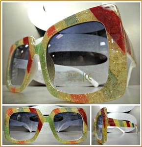 Classy Retro Style Candy Cane Sunglasses- Light Tint Lens