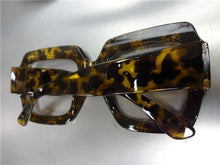 Vintage Oversized Tortoise Lensless Glasses (No Lens)