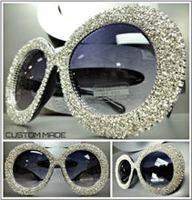 Custom Made Sparkle Embellished Round Style Sunglasses