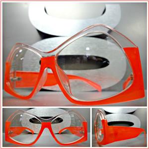 Unique Retro Clear Lens Glasses- Red
