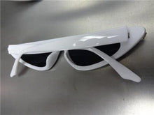 Retro Bedazzled Cat Eye Sunglasses- White