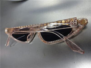 Retro Bedazzled Cat Eye Sunglasses- Pink