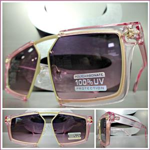 Designer Retro Style Sunglasses- Pink & Purple