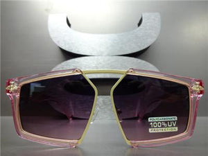 Designer Retro Style Sunglasses- Pink & Purple