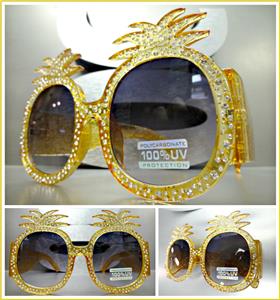 Oversized Pineapple Shape Sunglasses- Orange Frame