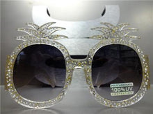 Oversized Pineapple Shape Sunglasses- Transparent Frame