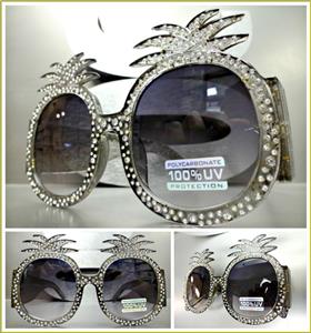 Oversized Pineapple Shape Sunglasses- Gray Frame