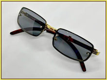 EXECUTIVE Classic Wooden Temple Sunglasses- Black & Gold