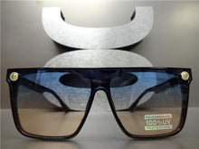 Modern Shield Style Sunglasses- Ombre Lens