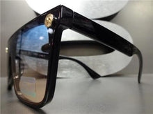 Modern Shield Style Sunglasses- Ombre Lens