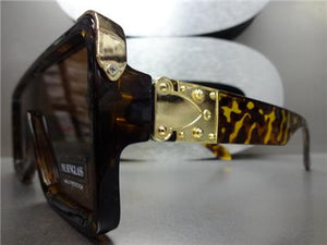 Shield Designer Style Sunglasses- Tortoise