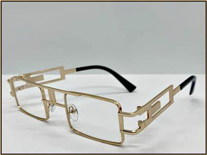 EXECUTIVE Sleek Clear Lens Glasses- Rose Gold Frame