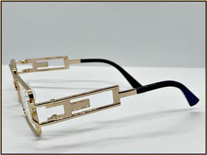 EXECUTIVE Sleek Clear Lens Glasses- Rose Gold Frame