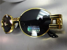 Hip Hop LUXE Oval Metal Frame Sunglasses- Dark Lens