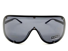 Shield Visor Style Sunglasses- Black