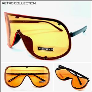 Shield Visor Style Sunglasses- Orange