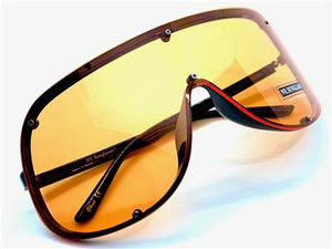Shield Visor Style Sunglasses- Orange