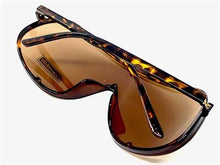 Shield Visor Style Sunglasses- Brown