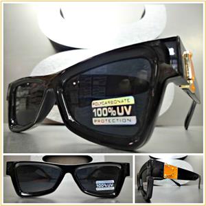 LUXE Retro Cat Eye Style Sunglasses- Black / Orange Accents