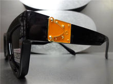LUXE Retro Cat Eye Style Sunglasses- Black / Orange Accents