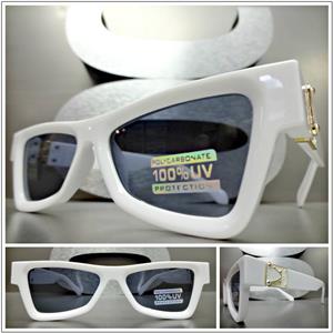LUXE Retro Cat Eye Style Sunglasses- White Frame