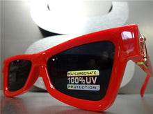 LUXE Retro Cat Eye Style Sunglasses- Red / Dark Lens