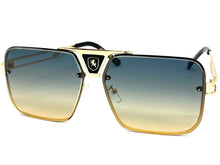 Classic Modern Retro Hip Hop Style SUNGLASSES Gold Frame Ombre Lens 21043