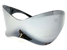 Oversized Exaggerated Modern Retro Face Shield Visor SUNGLASSES Huge Mirror Frame & Lens 8446