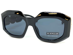 Classic Retro Luxury Designer Fashion SUNGLASSES Thick Black Frame 8244