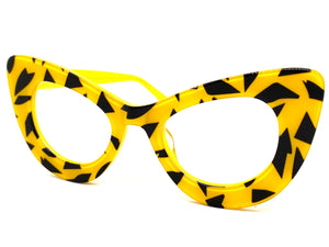 Classic RETRO Cat Eye Style Clear Lens EYEGLASSES Leopard Optical Frame - RX Capable 3724