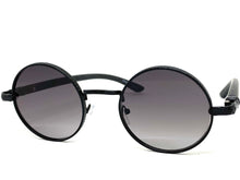 Men's Classy Elegant Luxury Retro Hip Hop Style SUNGLASSES Round Black & Faux Wooden Frame E0914