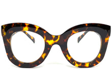 Oversized Exaggerated Retro Style Clear Lens EYEGLASSES Thick Leopard Optical Frame - RX Capable 1309