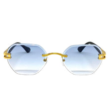 Men's Classy Elegant Retro Modern SUNGLASSES Gold Rimless Frame 5073