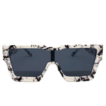 Oversized Luxury Modern Retro Shield Style SUNGLASSES Large Marble Frame 80165