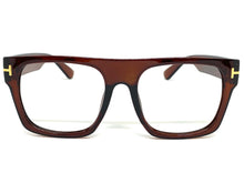 Classic Vintage Retro Style Thick Brown Lensless Eye Glasses- Frame Only NO Lens E1826