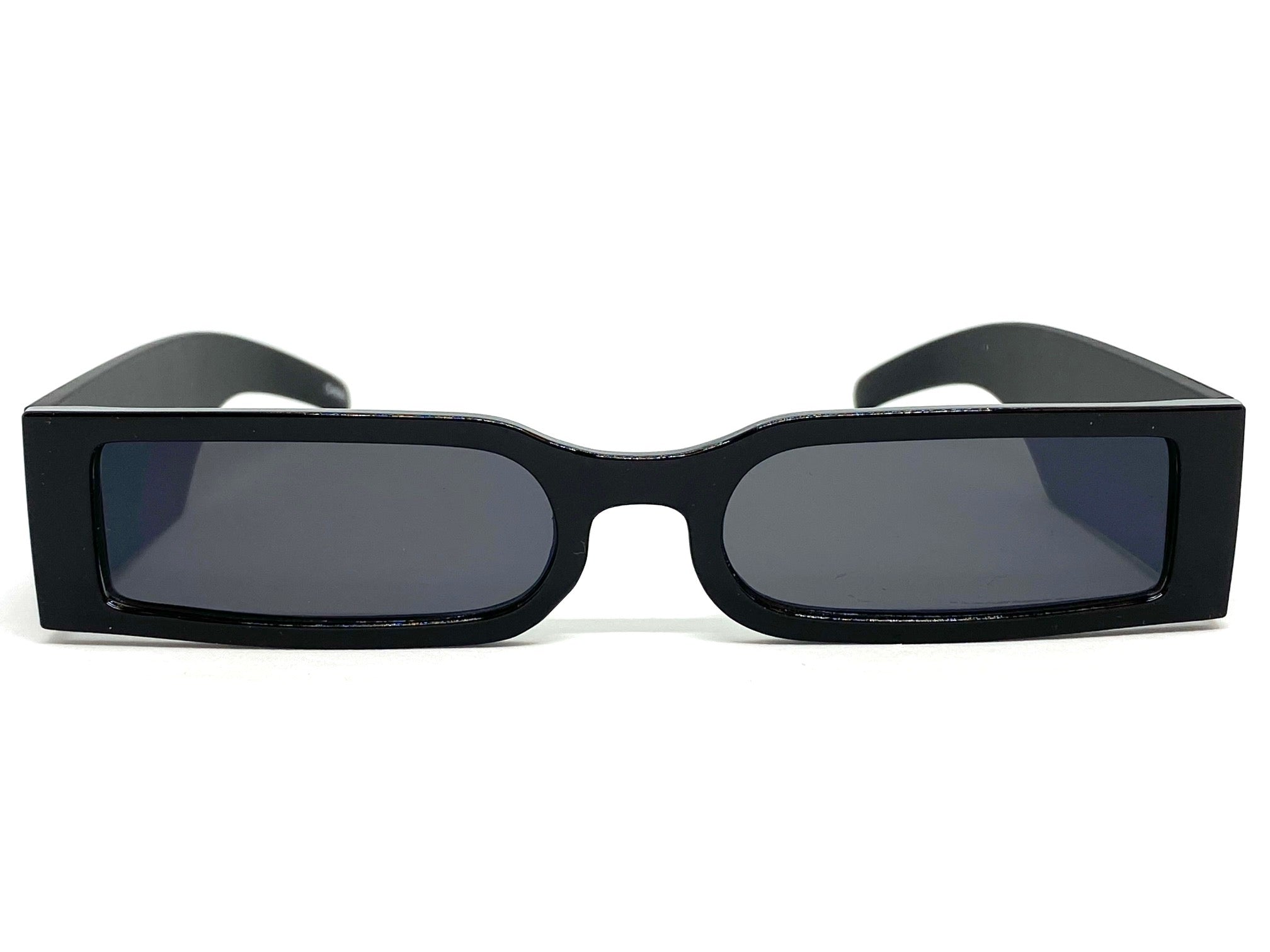 Rectangular Retro Sunglasses - Black