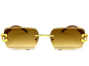 Men's Classy Elegant Luxury Retro Hip Hop Style SUNGLASSES Gold Frame 27618