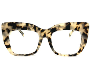 Oversized Exaggerated Retro Style Clear Lens EYEGLASSES Thick Tortoise Optical Frame - RX Capable 3721