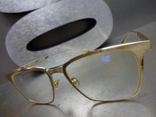 Sleek Metal Clear Lens Glasses- Gold