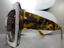 Sparkling Bling Square Sunglasses- Tortoise