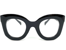 Oversized Exaggerated Retro Style Clear Lens EYEGLASSES Thick Black Optical Frame - RX Capable 1309