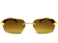 Men's Classy Elegant Luxury Retro Hip Hop Style SUNGLASSES Gold Rimless Frame 7532