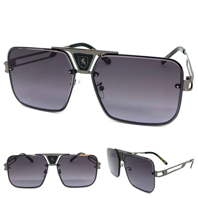 Classic Modern Retro Hip Hop Style SUNGLASSES Gunmetal Frame 21043